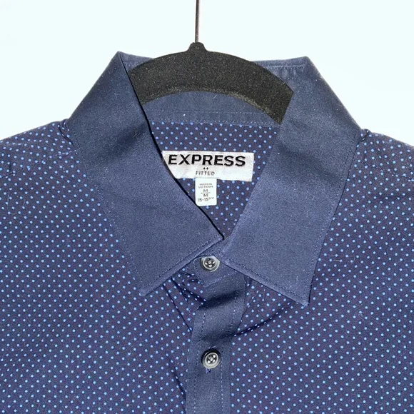 mens navy blue polka dot dress shirt Men's Navy White Brush Dot Print Sport Shirt  Ike Behar